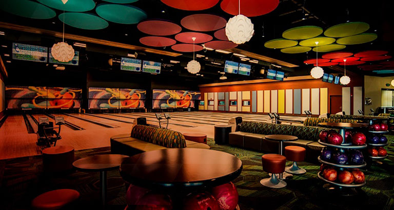 view of the bowling alley