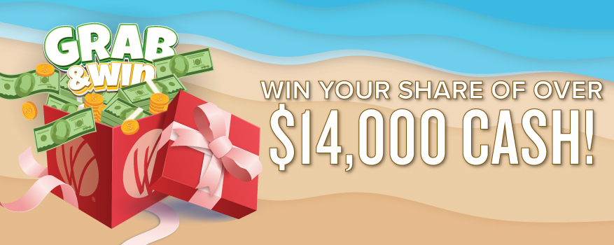 Grab & Win - Win your share of over $14,000 cash!