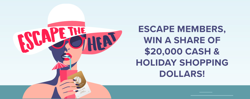 Featured image for the ESCAPE THE HEAT promotional event