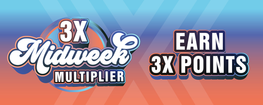 Featured image for the MID WEEK MULTIPLIER promotional event