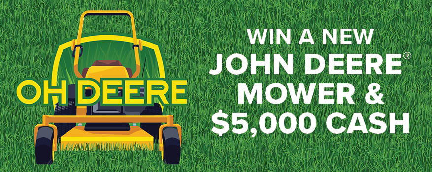 Oh DEERE: Win a new John Deere mower & $5,00 CASH