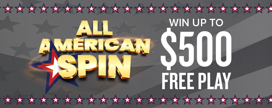 All American Spin Win Up to $500 Free Play