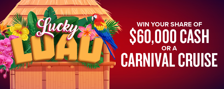 Featured image for the $60K Lucky Luau promotional event