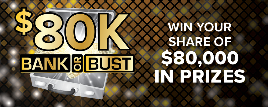 Featured image for the $80K Bank or Bust promotional event