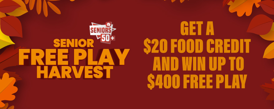 Featured image for the SENIOR FREE PLAY HARVEST promotional event