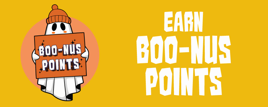 Featured image for the BOO-NUS POINTS promotional event