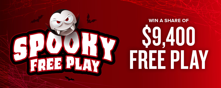 Featured image for the SPOOKY  FREE PLAY promotional event