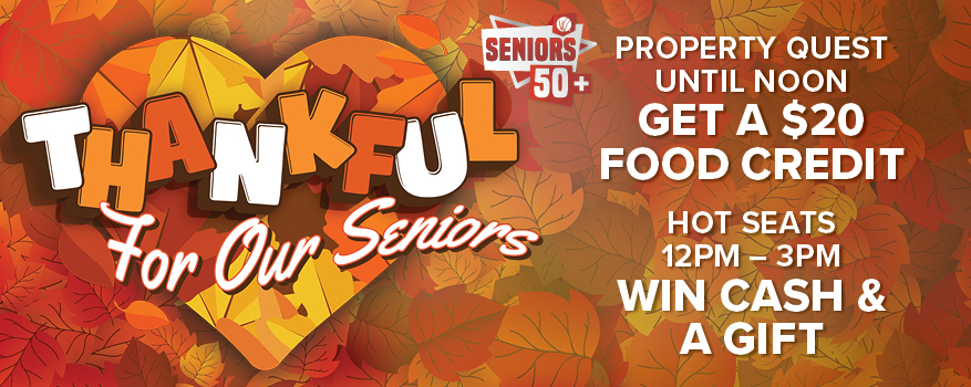 Featured image for the THANKFUL FOR OUR SENIORS promotional event