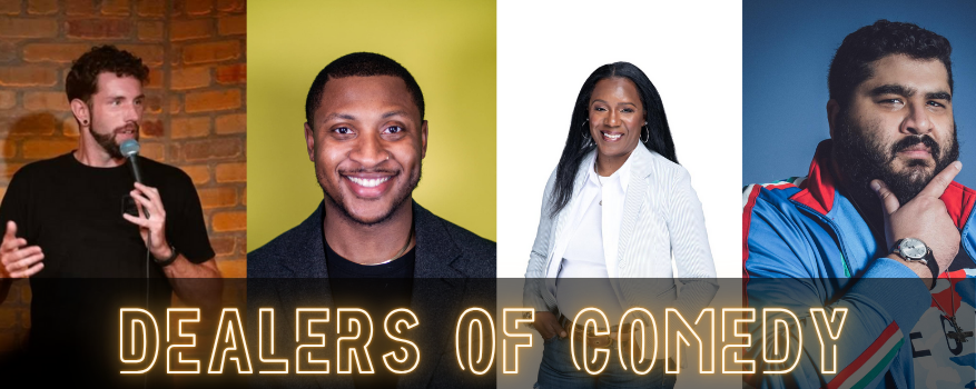Featured image for the Dealers of Comedy promotional event