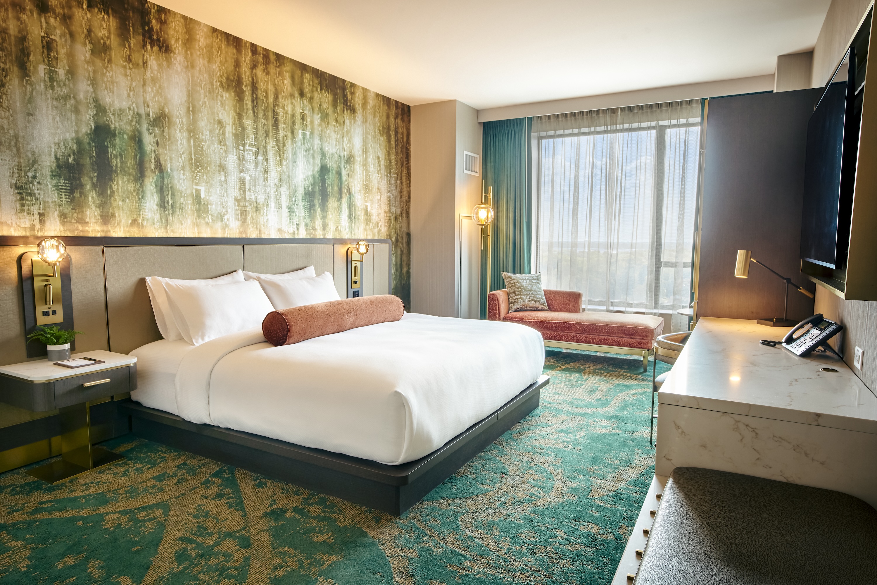 A hotel room at Wind Creek Chicago Southland