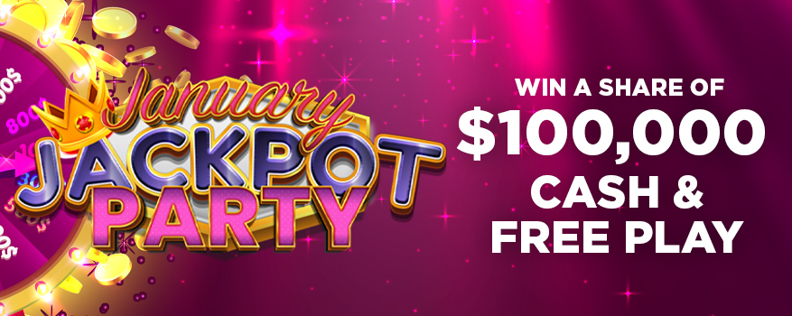 Featured image for the JANUARY JACKPOT PARTY promotional event