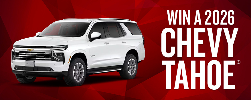 Featured image for the WIN A 2026 CHEVY TAHOE® promotional event
