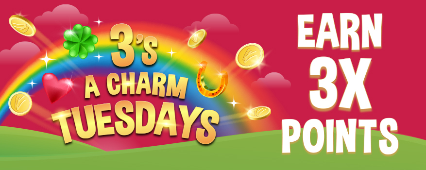 Featured image for the 3'S A CHARM TUESDAYS promotional event