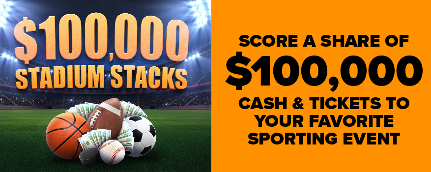 Featured image for the $100K STADIUM STACKS promotional event