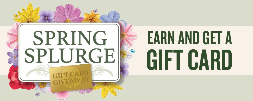 Featured image for the SPRING SPLURGE GIFT CARD GIVEAWAY promotional event