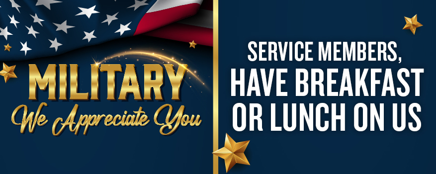 Featured image for the MILITARY, WE APPRECIATE YOU promotional event
