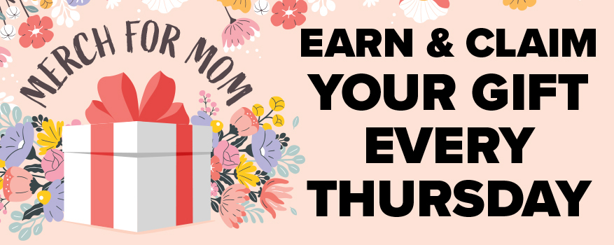 Featured image for the MERCH FOR MOM promotional event