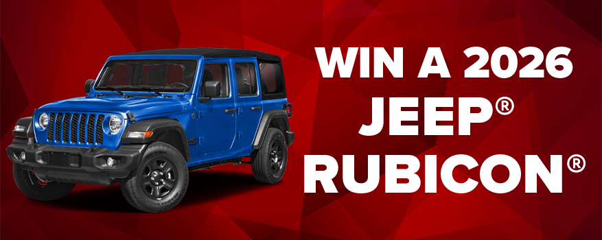 Featured image for the WIN A 2026 JEEP®️ RUBICON®️ promotional event