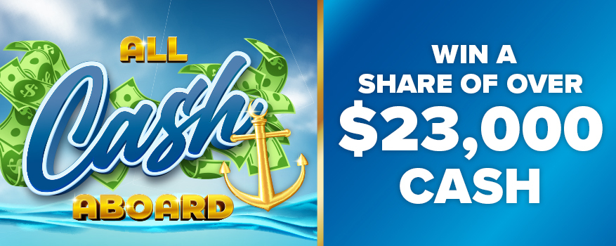 Featured image for the ALL CASH ABOARD promotional event