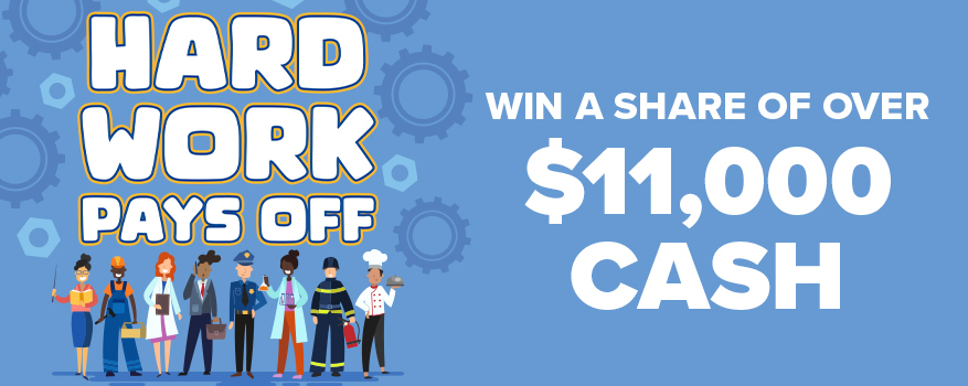 Featured image for the HARD WORK PAYS OFF promotional event