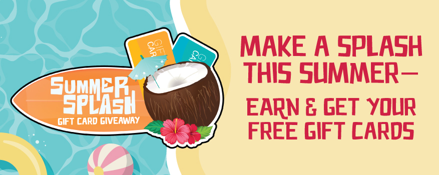 Featured image for the SUMMER SPLASH GIFT CARD GIVEAWAY promotional event