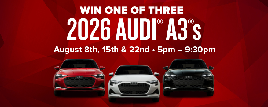 Featured image for the WIN A 2026 Audi® A3® promotional event