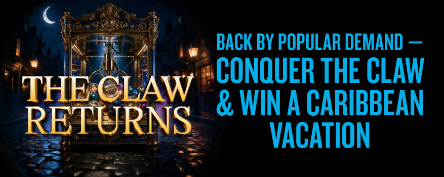 Featured image for the THE CLAW RETURNS promotional event