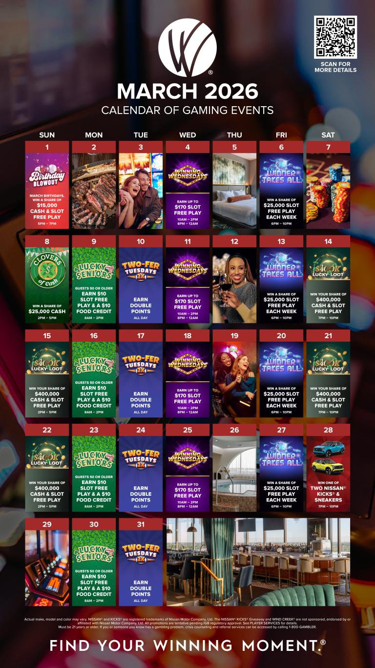 Chicago March Promotions Calendar